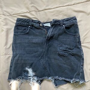 Denim black skirt